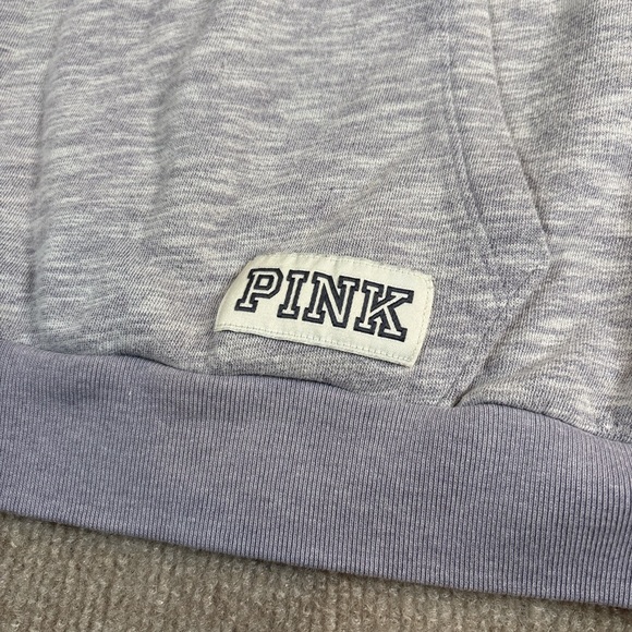 Gray and Purple Quarter-Zip Sweatshirt 1153 - Picture 2 of 5